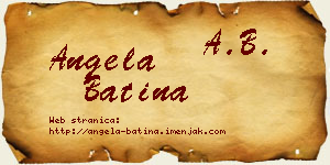 Angela Batina vizit kartica